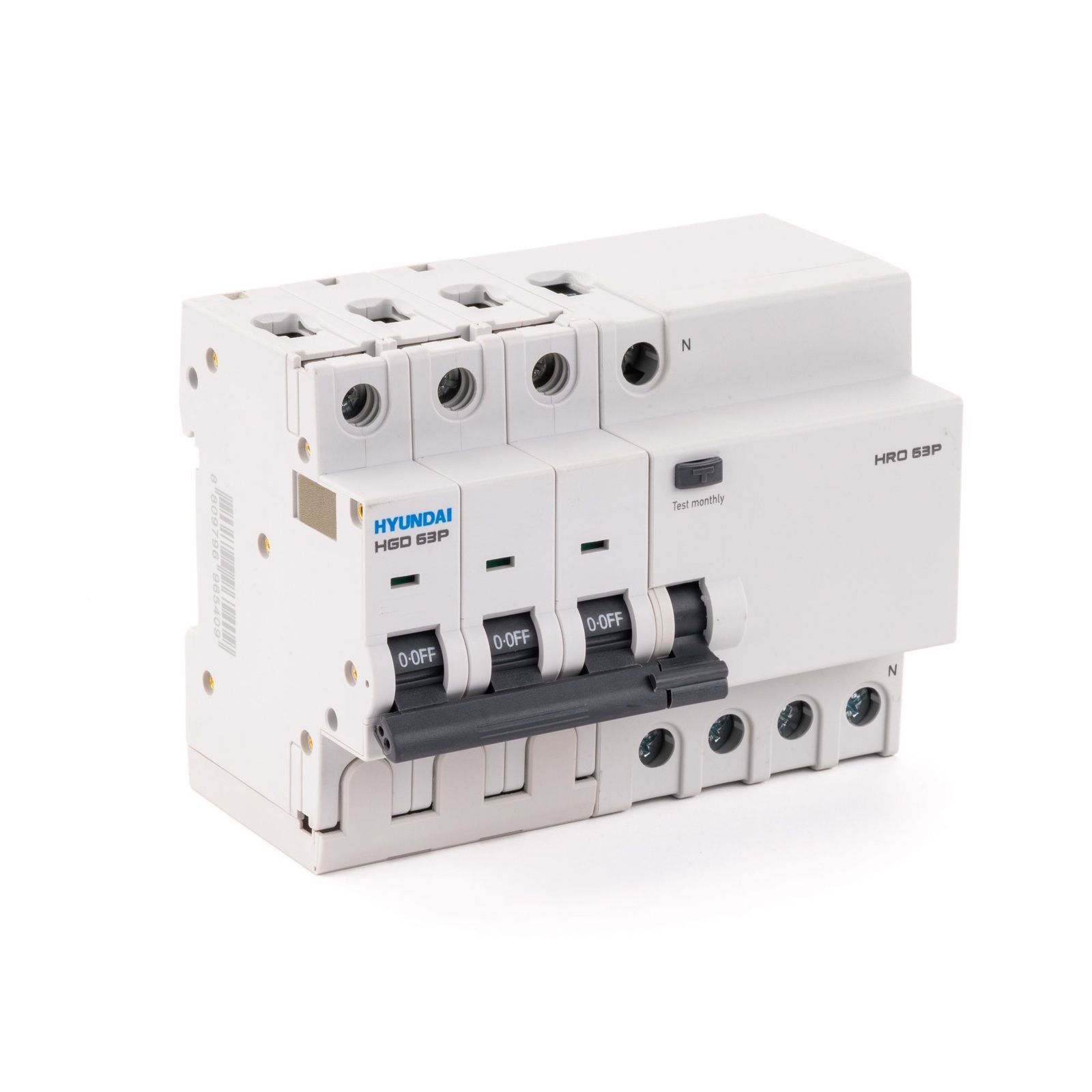 Дифавтомат HRO63P 3NG4C0000C G 3P+N 63A 10кА 30мА