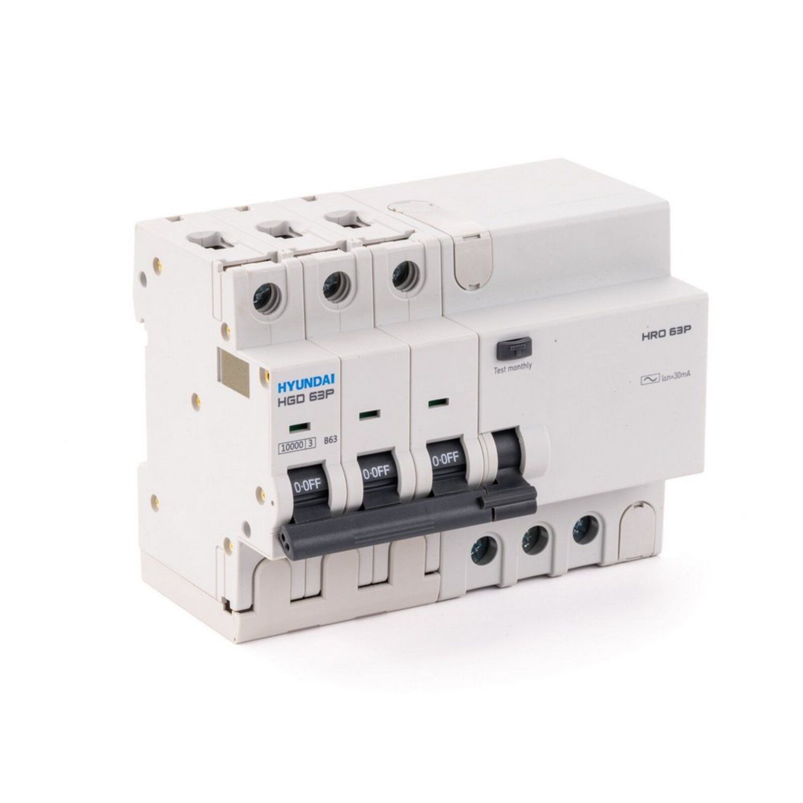 Дифавтомат HRO63P 3PG4B0000C G 3P 63A 10кА 30мА