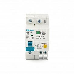 Дифавтомат ESQ АВДТ63S-6 С 1P+N 30G 25А 30мА 6кА