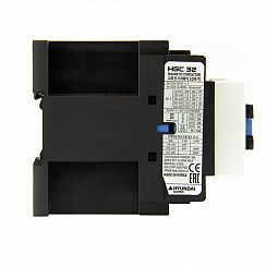 Магнитный контактор HGC32 11NS D024 32А 15 кВт при АС3 (380-440В) кат. 24В DC 1НО+1НЗ