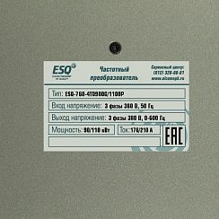 Частотный преобразователь ESQ-760-4Т0900G/1100P 90/110кВт, 380В
